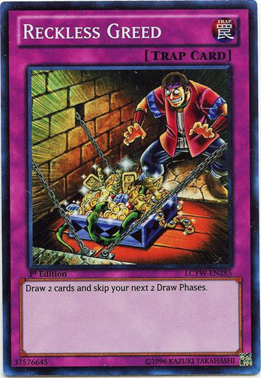 Yugioh Reckless Greed Super Rare LCYW Near Mint
