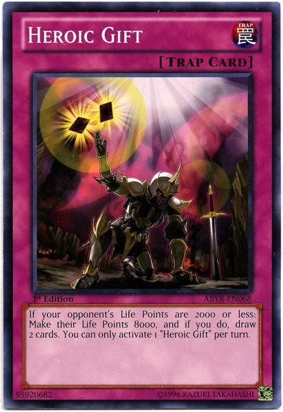 Yugioh Zexal Abyss Rising Single Card Common Heroic Gift Abyr