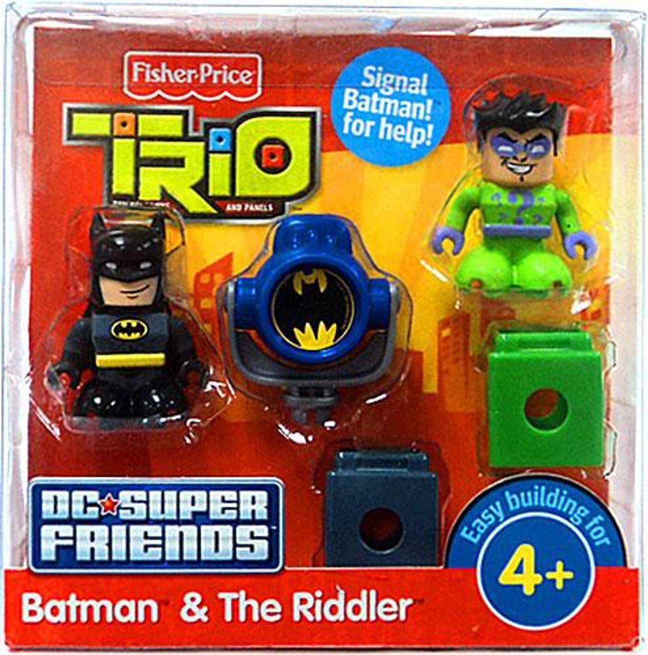 Fisher Price Dc Trio Dc Super Friends Batman The Riddler Minifigure 2 Pack Toywiz - easybus roblox