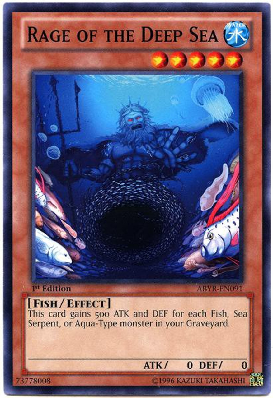 YuGiOh Zexal Abyss Rising Single Card Common Rage of Deep Sea ABYR