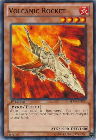 Yu-Gi-Oh! Volcanic Rocket Card – SDOK-EN013 Common 1st Edition From Onslaught Of The Fire Kings