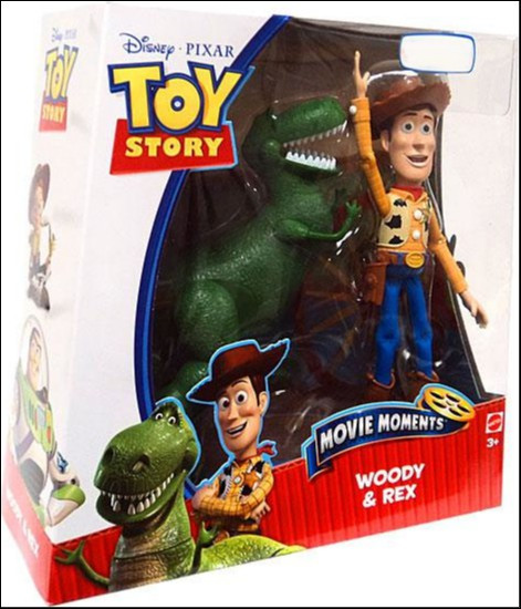 Disney Pixar Toy Story Movie Moments Woody Rex Exclusive 6 Action