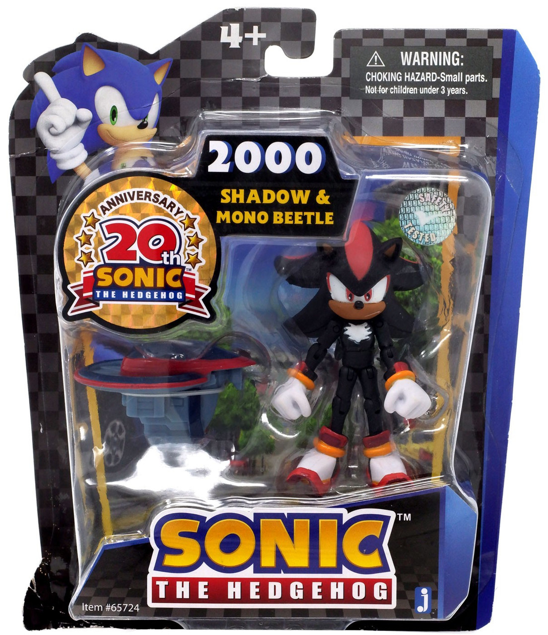 Sonic The Hedgehog 20th Anniversary Shadow Mono Beetle 3.5 Action