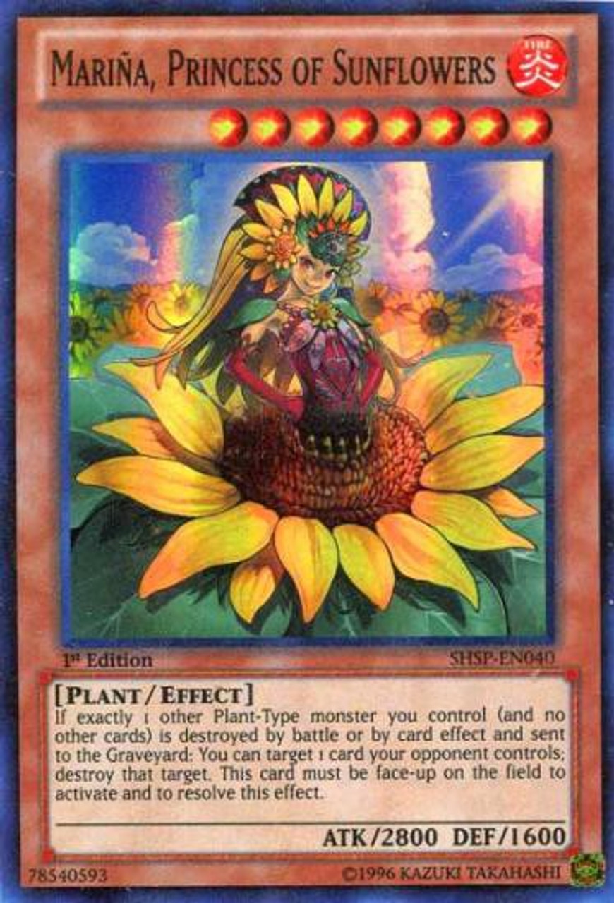 Yugioh Zexal Shadow Specters Single Card Super Rare Marina Princess Of Sunflowers Shsp En040 Toywiz - roblox royale high codes sunflower