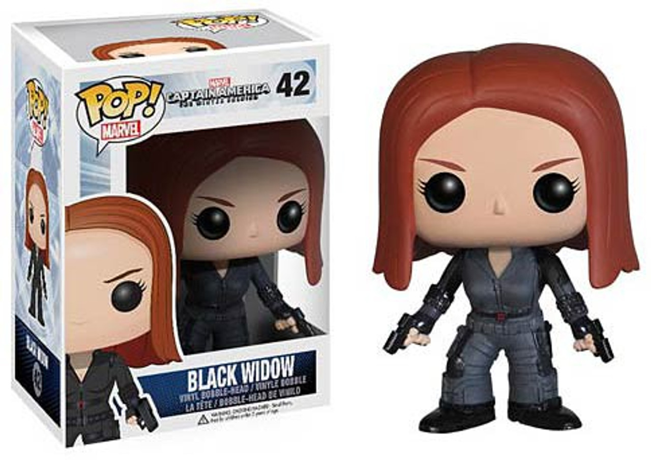 Funko Captain America The Winter Soldier Pop Marvel Black Widow Vinyl Bobble Head 42 Toywiz