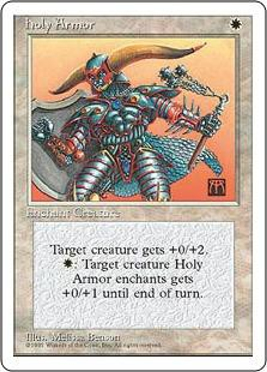 Magic The Gathering 4th Edition Single Card Common Holy Armor Toywiz - holy knight armor roblox