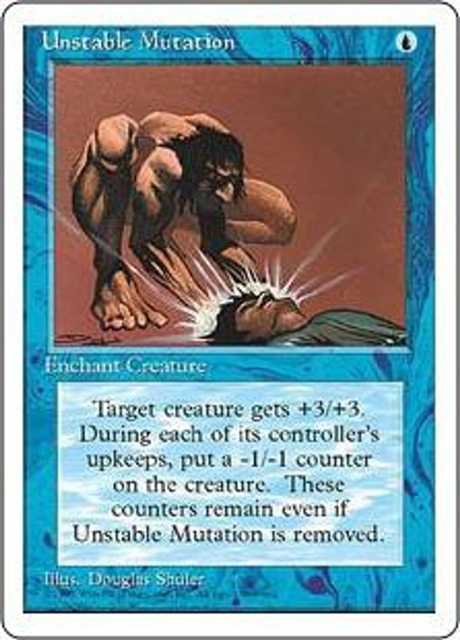 Magic The Gathering 4th Edition Single Card Common Unstable Mutation ToyWiz