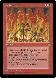 Magic The Gathering Ice Age Single Card Common Incinerate ToyWiz