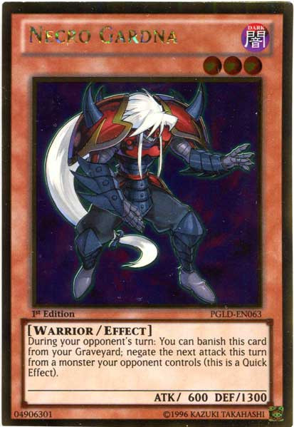 YuGiOh Premium Gold Single Card Gold Rare Necro Gardna PGLD-EN063