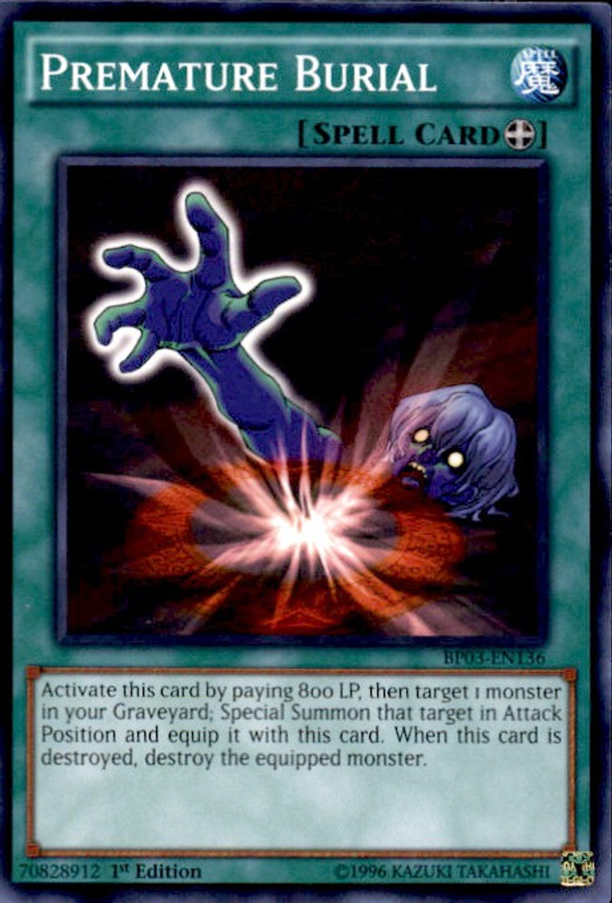 Yugioh Battle Pack 3 Monster League Single Card Common Premature Burial Bp03 En136 Toywiz - super monsters battle roblox monsters battle