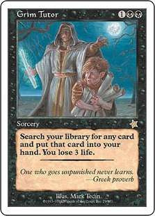 Magic The Gathering Starter 1999 Single Card Rare Grim Tutor 79 ToyWiz