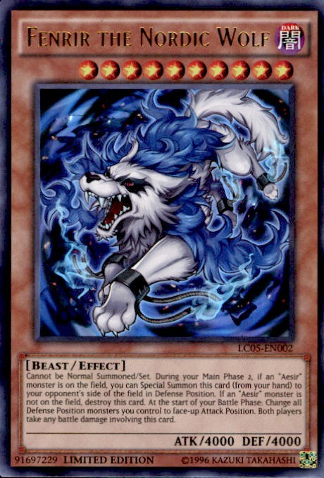 YuGiOh 5Ds Legendary Collection 5 Single Card Ultra Rare Fenrir the
