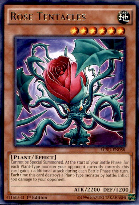 green tentacle yugioh card Yu-Gi-Oh! - Rose Tentacles (RGBT-EN007) - Raging Battle - 1st Edition may be 1st or Unlimited Edition Tricksy Tentacles - Unleashed -