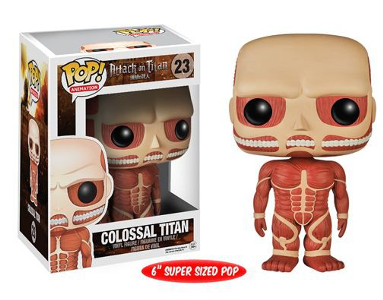 Funko Attack On Titan Pop Animation Colossal Titan 6 Vinyl Figure 23 Super Sized Toywiz - armored titan in a bag aot roblox