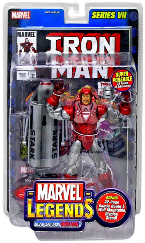 Marvel Legends Series 7 Iron Man Action Figure Silver Centurion