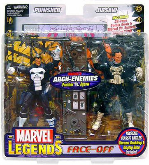 Marvel Legends Face Off Series 2 Punisher vs. Jigsaw Action Figure 2Pack Toy Biz ToyWiz