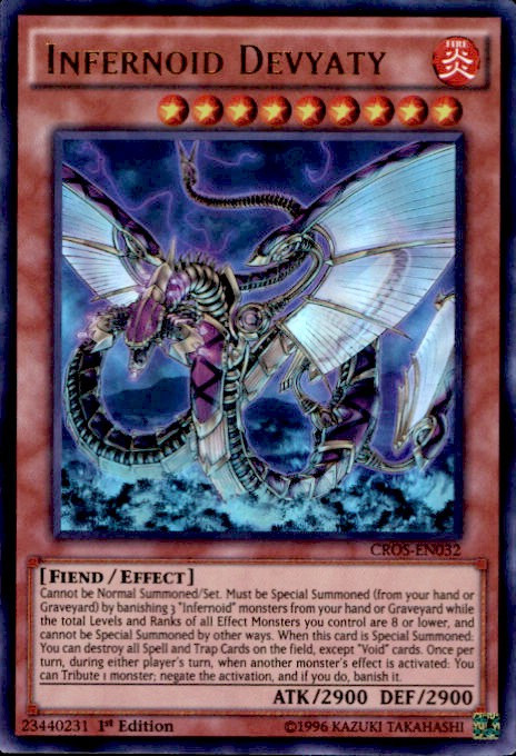 YU-GI-OH! Infernoid Pirmais Ultra Rare Card - Crossed Souls 1st Edition Trading Card Game