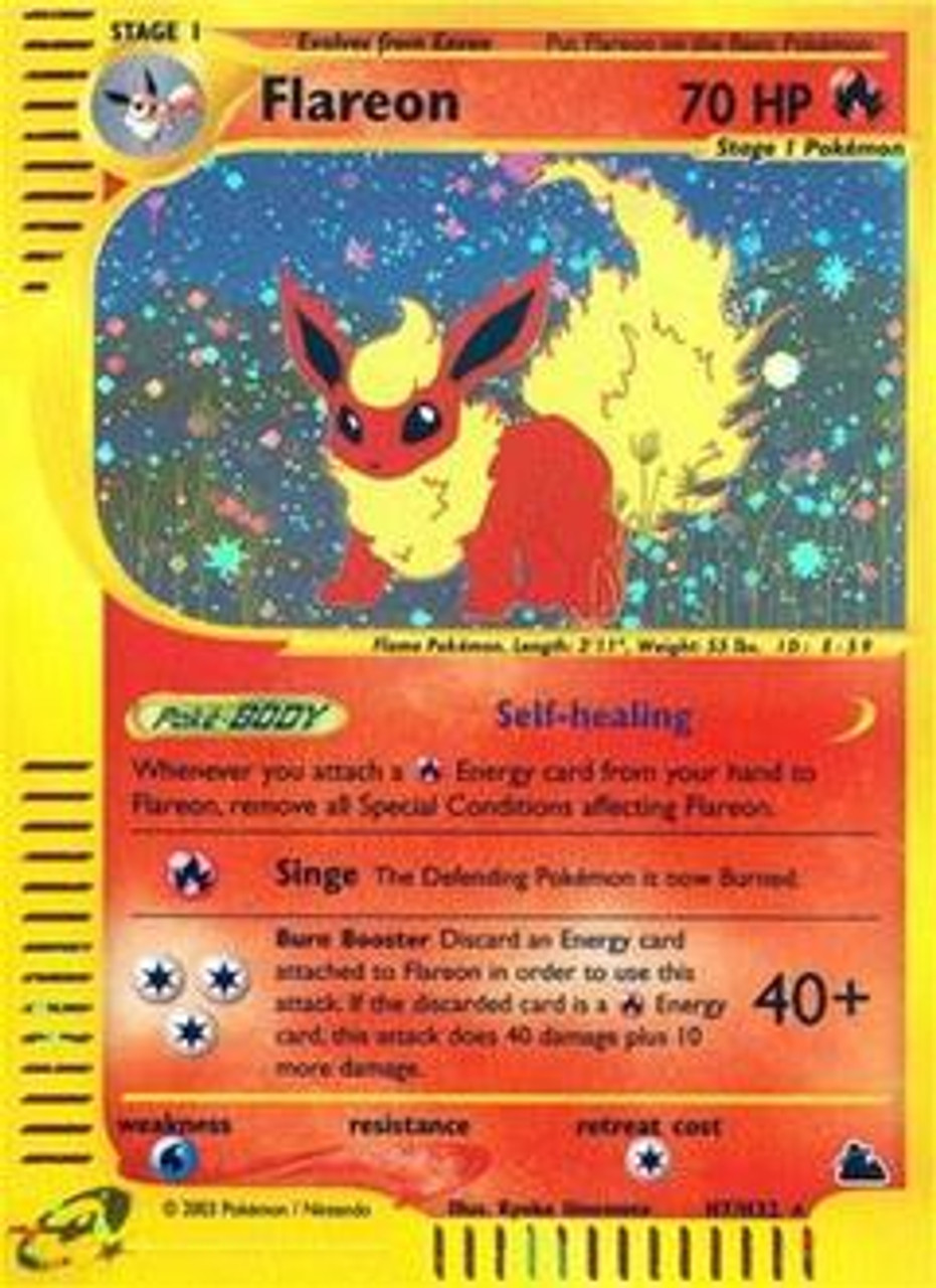 Pokemon Skyridge Single Card Rare Holo Flareon H7 Toywiz - t shirt roblox pokémon mystery dungeon explorers of sky