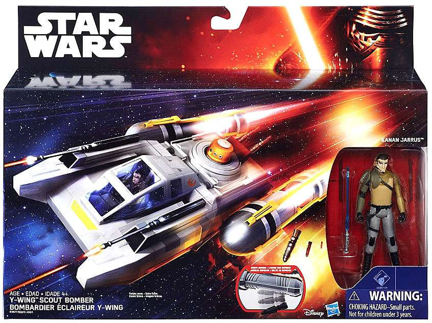 Download Star Wars Rebels Y Wing Scout Bomber With Kanan Jarrus 3 75 Deluxe Vehicle Class I Hasbro Toys Toywiz