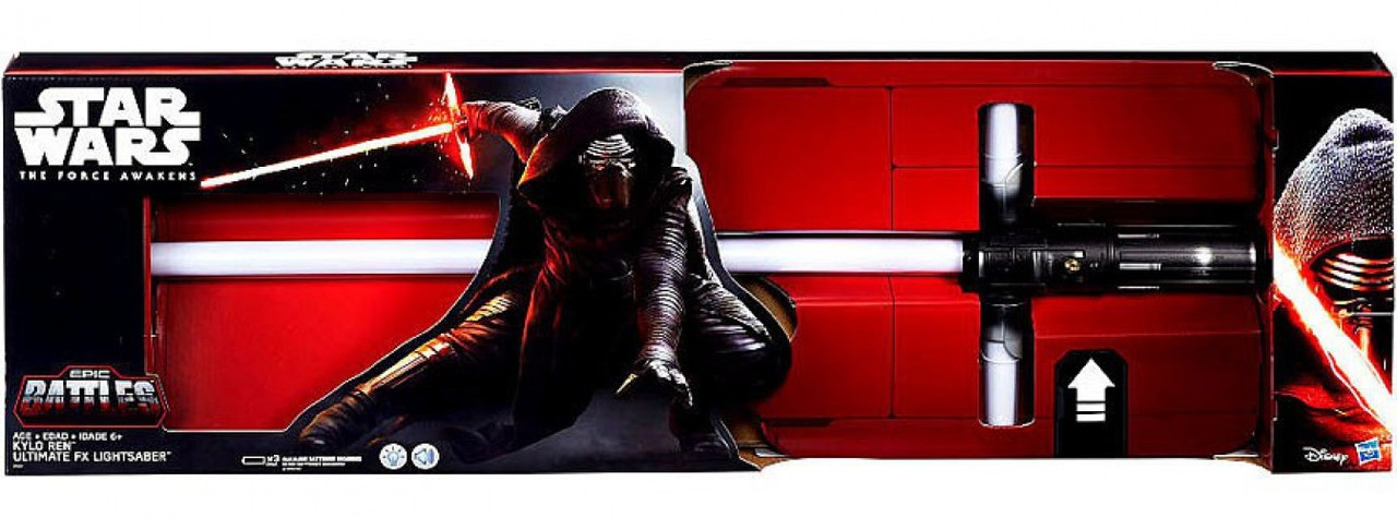 star wars the force awakens kylo ren deluxe electronic lightsaber