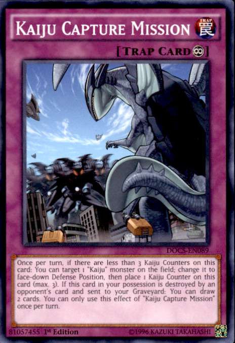 YuGiOh Dimension of Chaos Single Card Common Kaiju Capture Mission DOCS