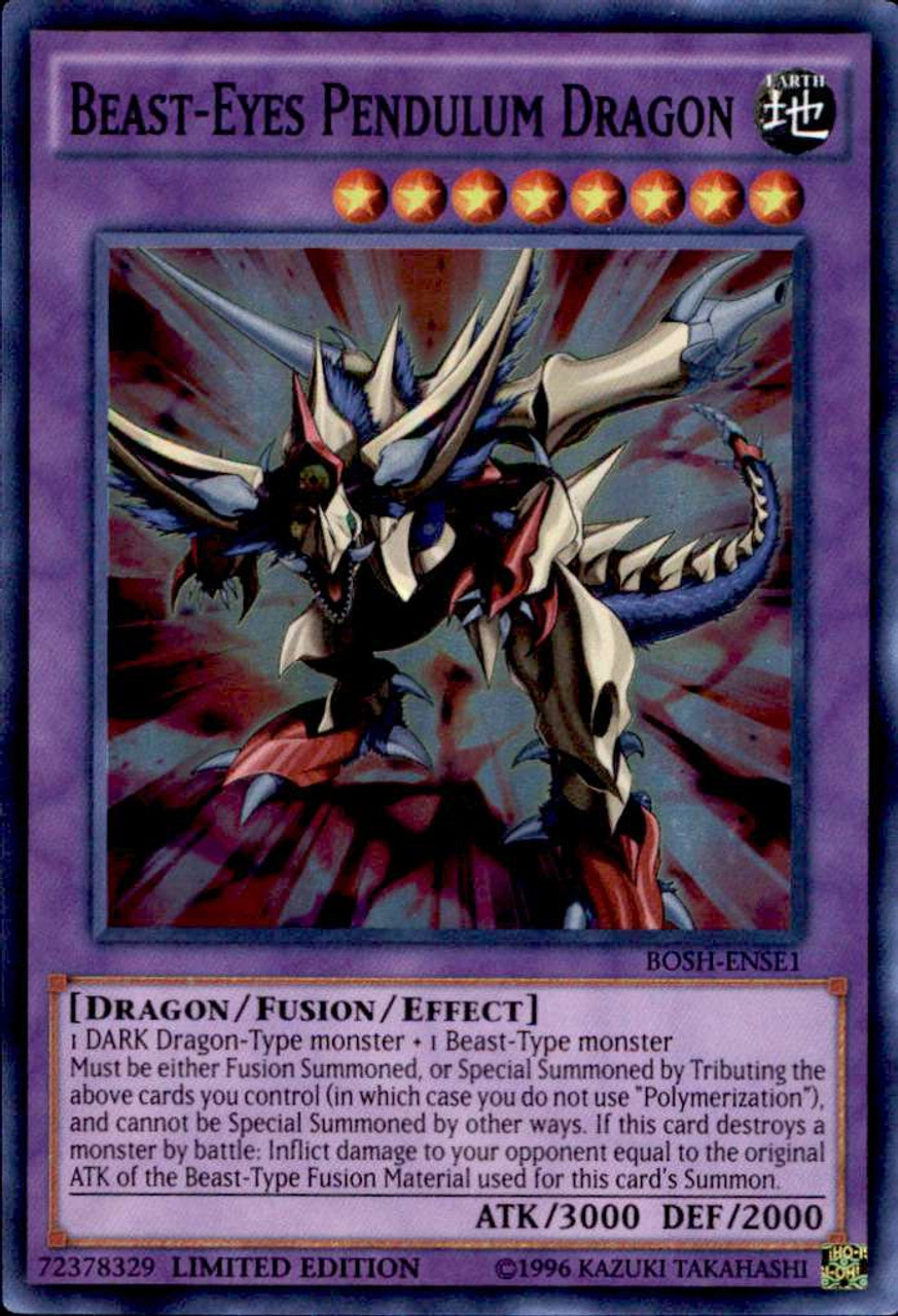 Yugioh Breakers Of Shadow Special Edition Single Card Super Rare Beast Eyes Pendulum Dragon Bosh Ense1 Toywiz