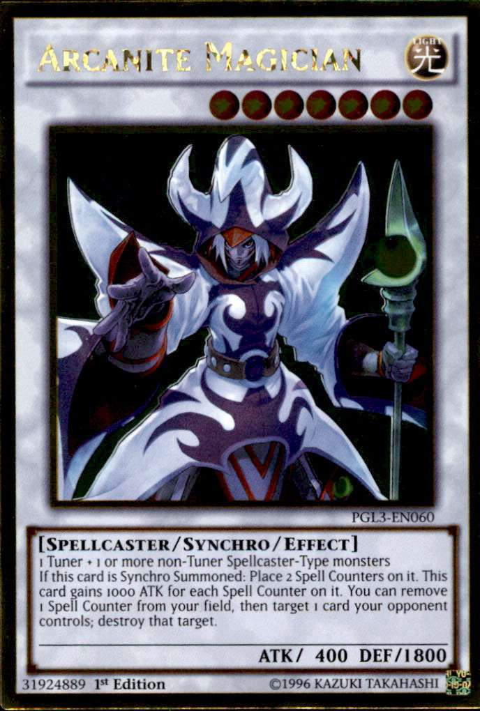 yugioh arcanite magician deck / Gold - PGL3-EN060 may be 1st or Unlimited Edition Yu-Gi-Oh! Card CRMS-EN021 Arcanite Magician/Assault
