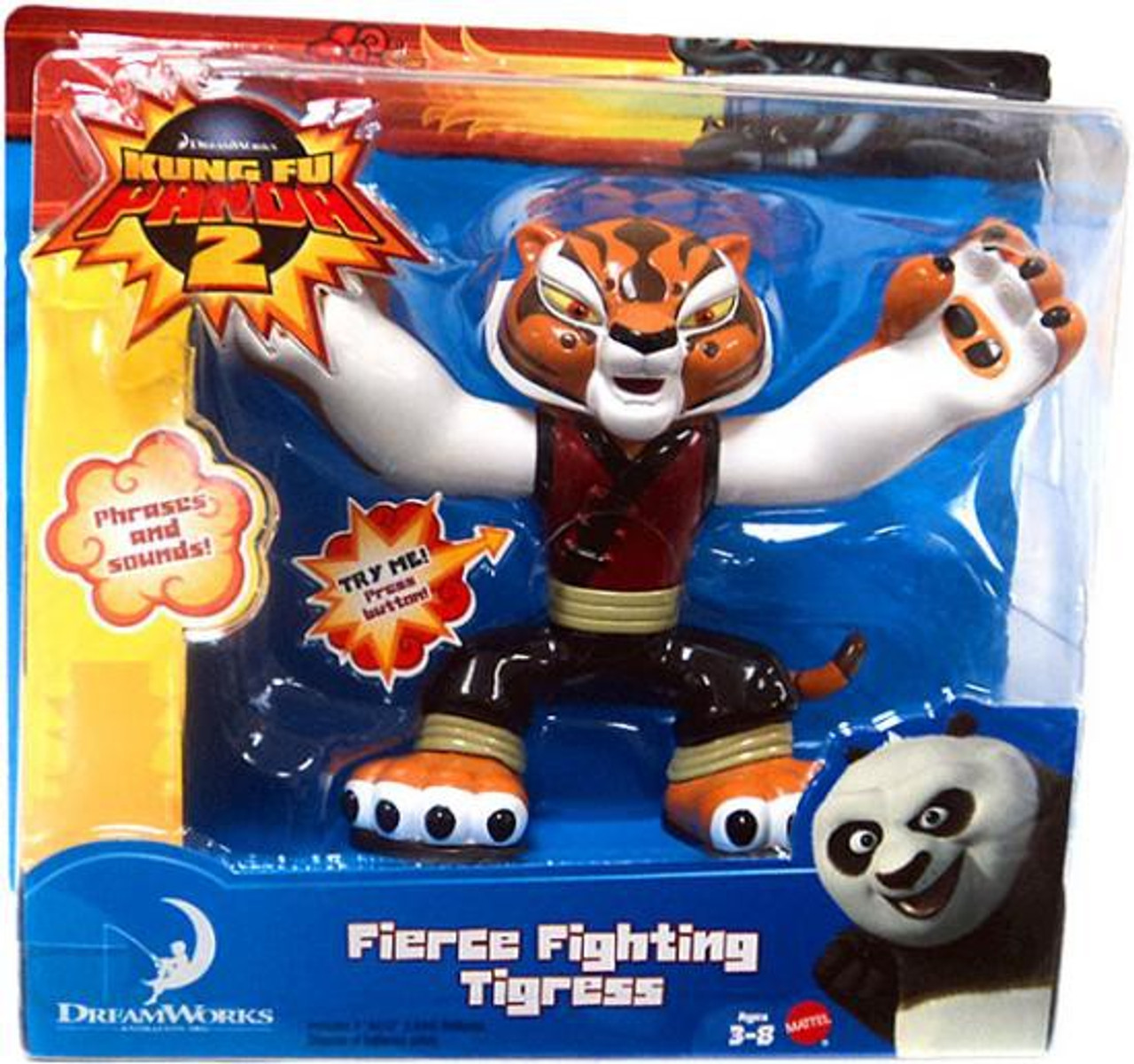 Kung Fu Panda 2 Tigress Action Figure Fierce Fighting Mattel Toys ToyWiz