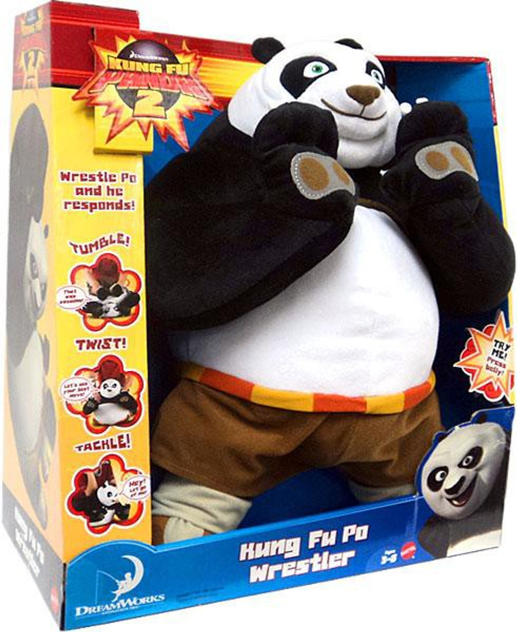 Kung Fu Panda 2 Kung Fu Po Wrestler Plush Figure Mattel Toys Toywiz - kung fu panda 3 bao morphs roblox