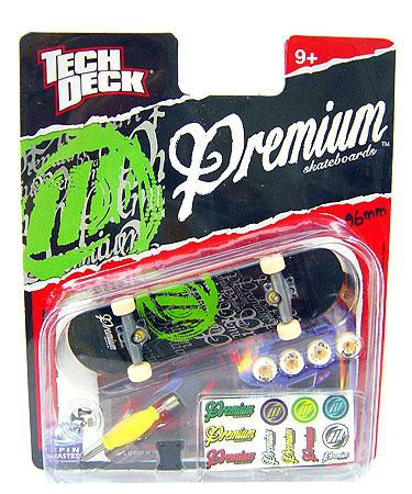 Tech Deck Premium 96mm Mini Skateboard Black Green Spin Master