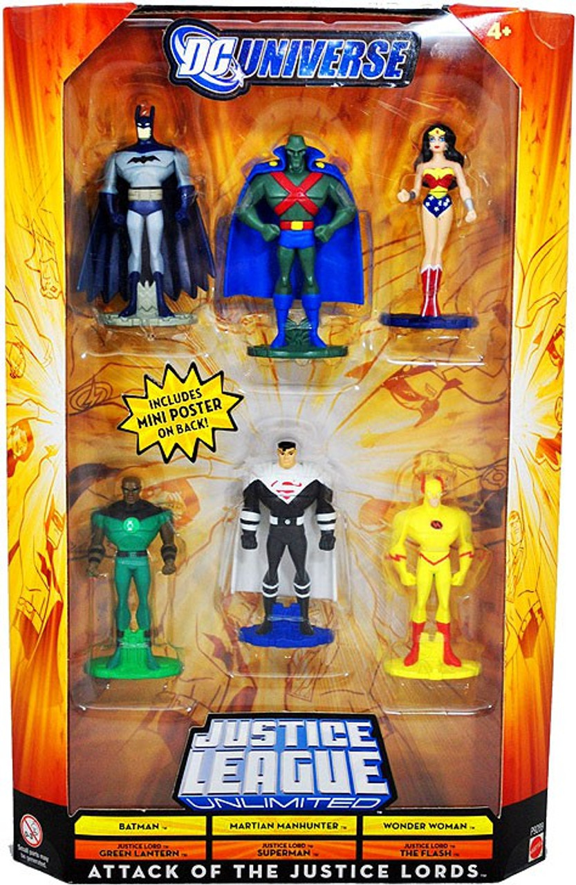 Dc Universe Justice League Unlimited Attack Of The Justice Lords Exclusive Mini Figure Set Mattel Toys Toywiz - justice league set roblox