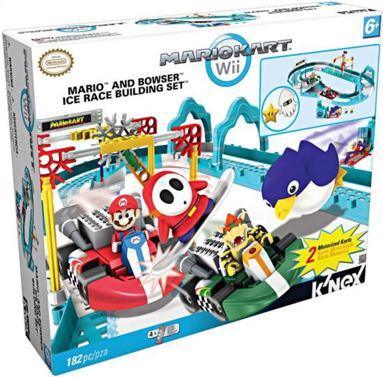 Knex Super Mario Mario Kart Wii Mario Bowser Ice Race Set 38189 Toywiz 4253