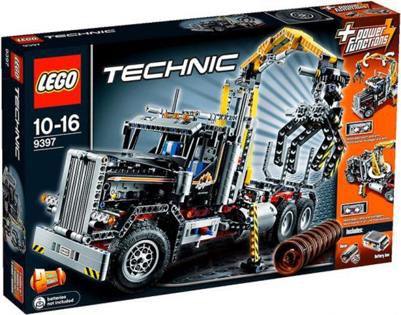 lego excavator and truck