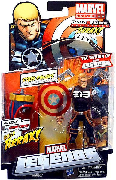 Marvel Legends 2012 Terrax Series Steve Rogers Action Figure Clear Shield Variant Hasbro Toys Toywiz