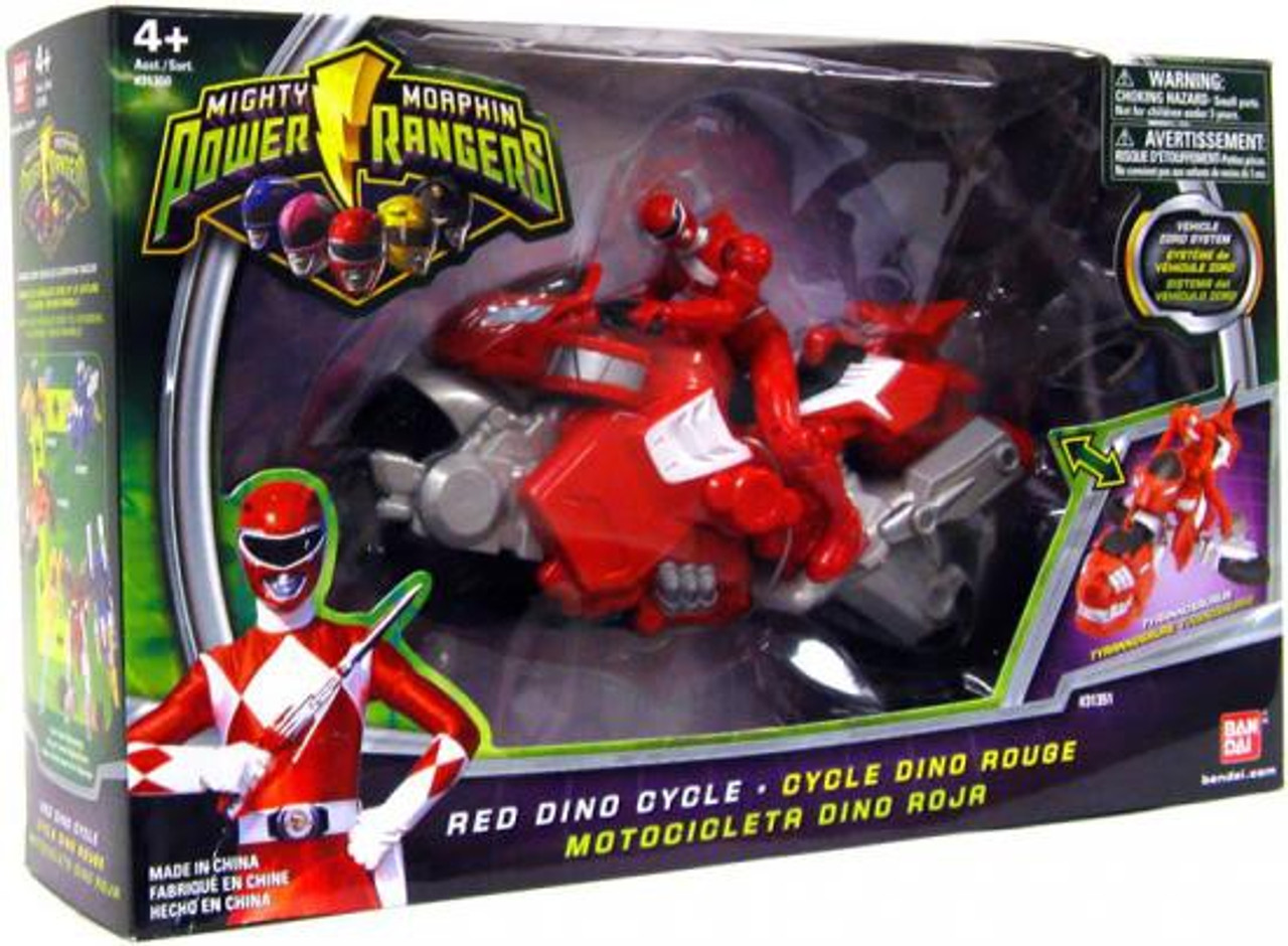 Power Rangers Mighty Morphin Red Dino Cycle Action Figure Vehicle Bandai America Toywiz - roblox red dino shirt