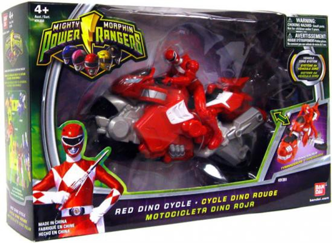 Power Rangers Mighty Morphin Red Dino Cycle Action Figure Vehicle Bandai America Toywiz - red dino roblox t shirt