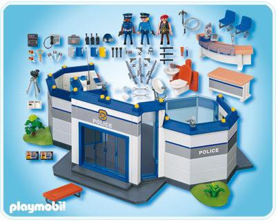 playmobil police van and boat