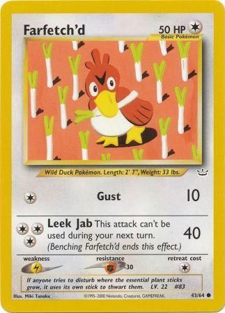 Pokemon Neo Revelation Single Card Common Farfetchd 43 - ToyWiz