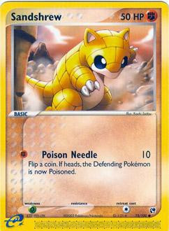 Pokemon EX Sandstorm Single Card Common Sandshrew 75 ToyWiz
