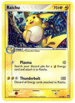 Pokemon ex power keepers single card rare holo raichu 12 toywiz