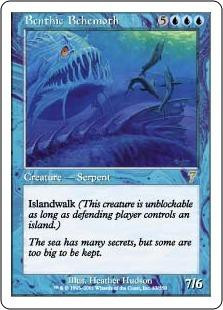 Magic The Gathering 7th Edition Single Card Rare Benthic Behemoth 63 ...