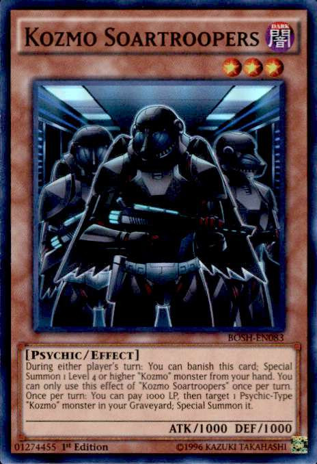 Yugioh Breakers Of Shadow Single Card Super Rare Kozmo Soartroopers Bosh En0 Toywiz