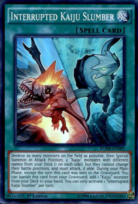 YuGiOh Breakers of Shadow Single Card Super Rare Interrupted Kaiju