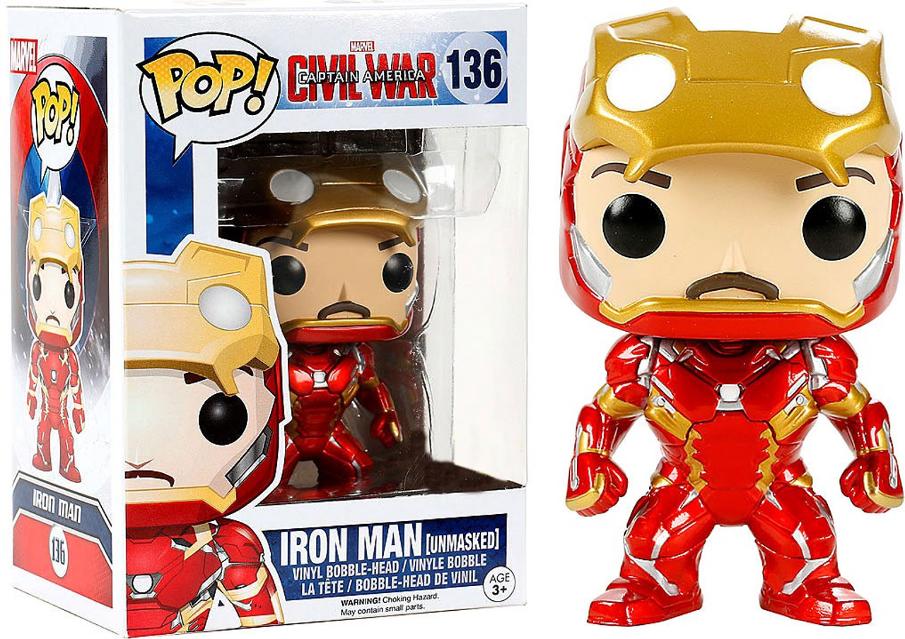 funko pop iron man infinity war unmasked