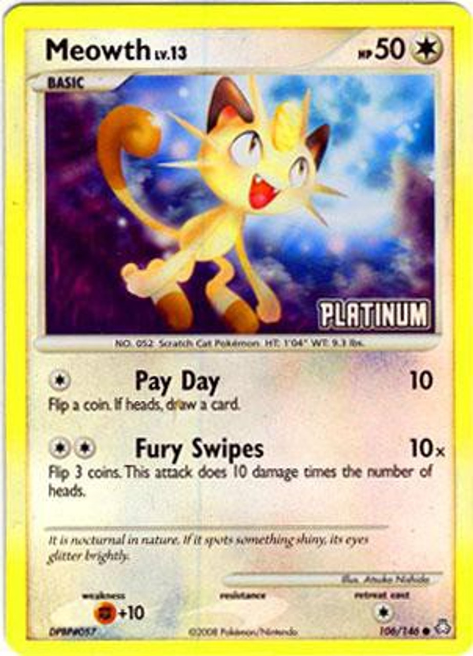 Pokemon Trading Card Game Promo Cards Single Card Rare Holo Meowth 106 09 Burger King Toywiz