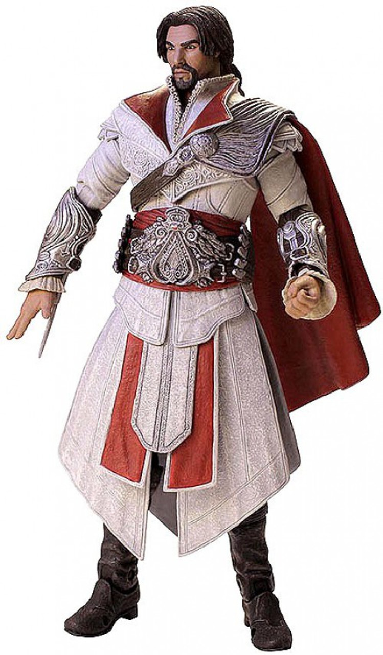 Neca Assassins Creed Brotherhood Ezio Exclusive Action Figure Ivory Assassin Unhooded Toywiz - roblox ezio outfit