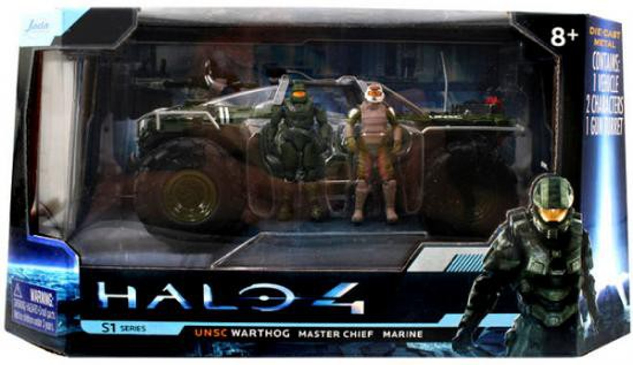 Halo 4 S-1 Series UNSC Warthog with Master Chief Marine 7 Diecast Set ...