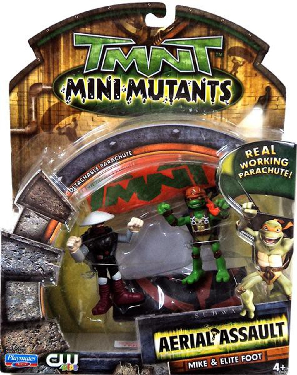 Teenage Mutant Ninja Turtles Tmnt Mini Mutants Aerial Assault Mike Elite Foot Action Figure Set Playmates Toywiz - roblox mighty mikey mike alt