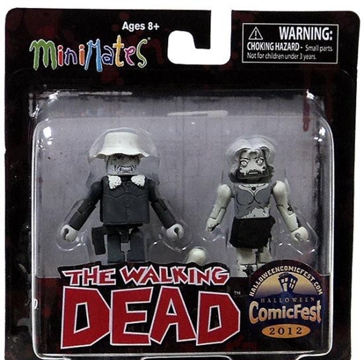 The Walking Dead Minimates Black White Winter Coat Dale Female Zombie Exclusive Minifigure 2 Pack Diamond Select Toys Toywiz - zombie swat roblox