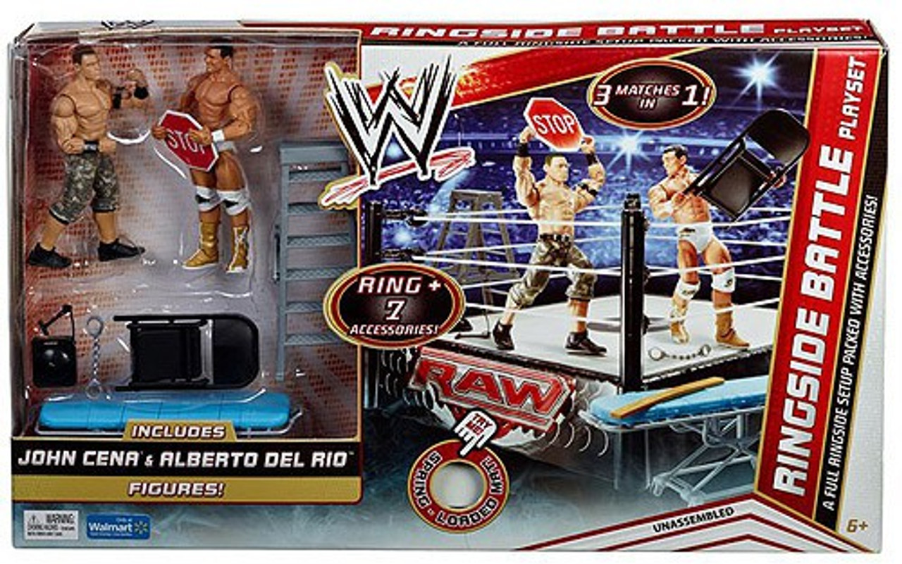 Wwe Wrestling Ringside Battle Exclusive Action Figure Playset John Cena Alberto Del Rio Mattel Toys Toywiz - alberto pac 20 roblox